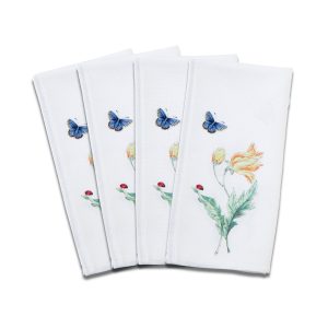 Butterfly Meadow Garden Dinner Napkins, Set of 4