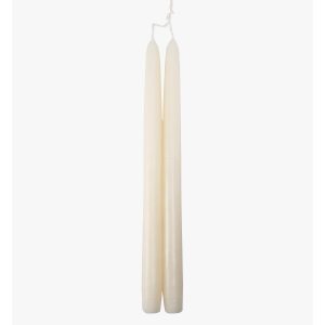 Dripless White 12" Taper Candles, Set of 2