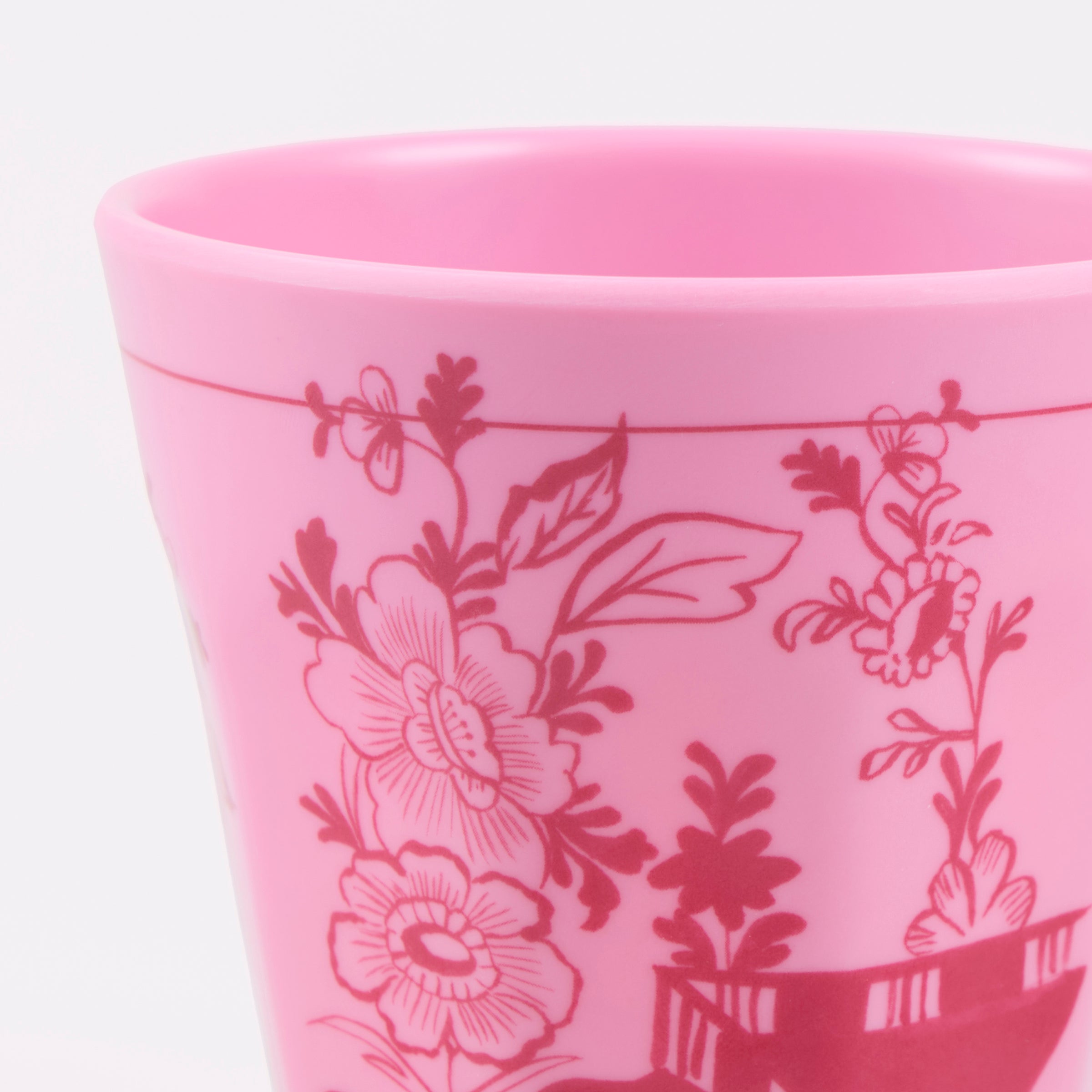Pink Vintage Botanical Reusable Cups, Set of 4 - Image 2