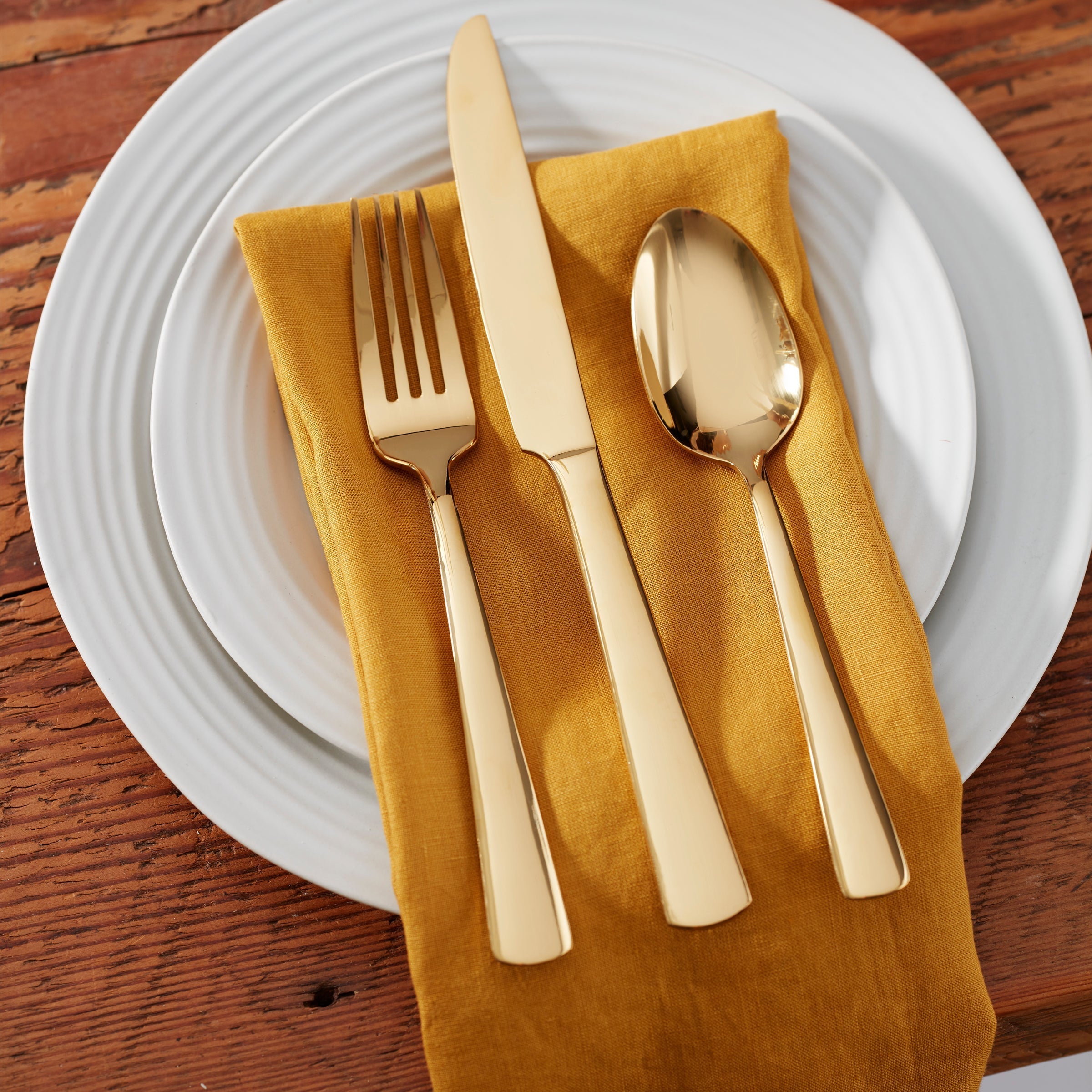 Ridge White 12-Piece Dinnerware Set - Image 3