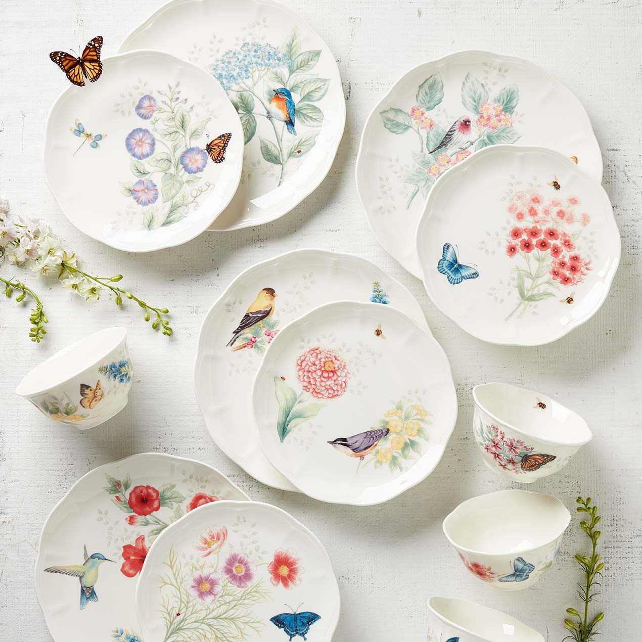 Butterfly Meadow Flutter Mugs, Set of 4 - Image 2