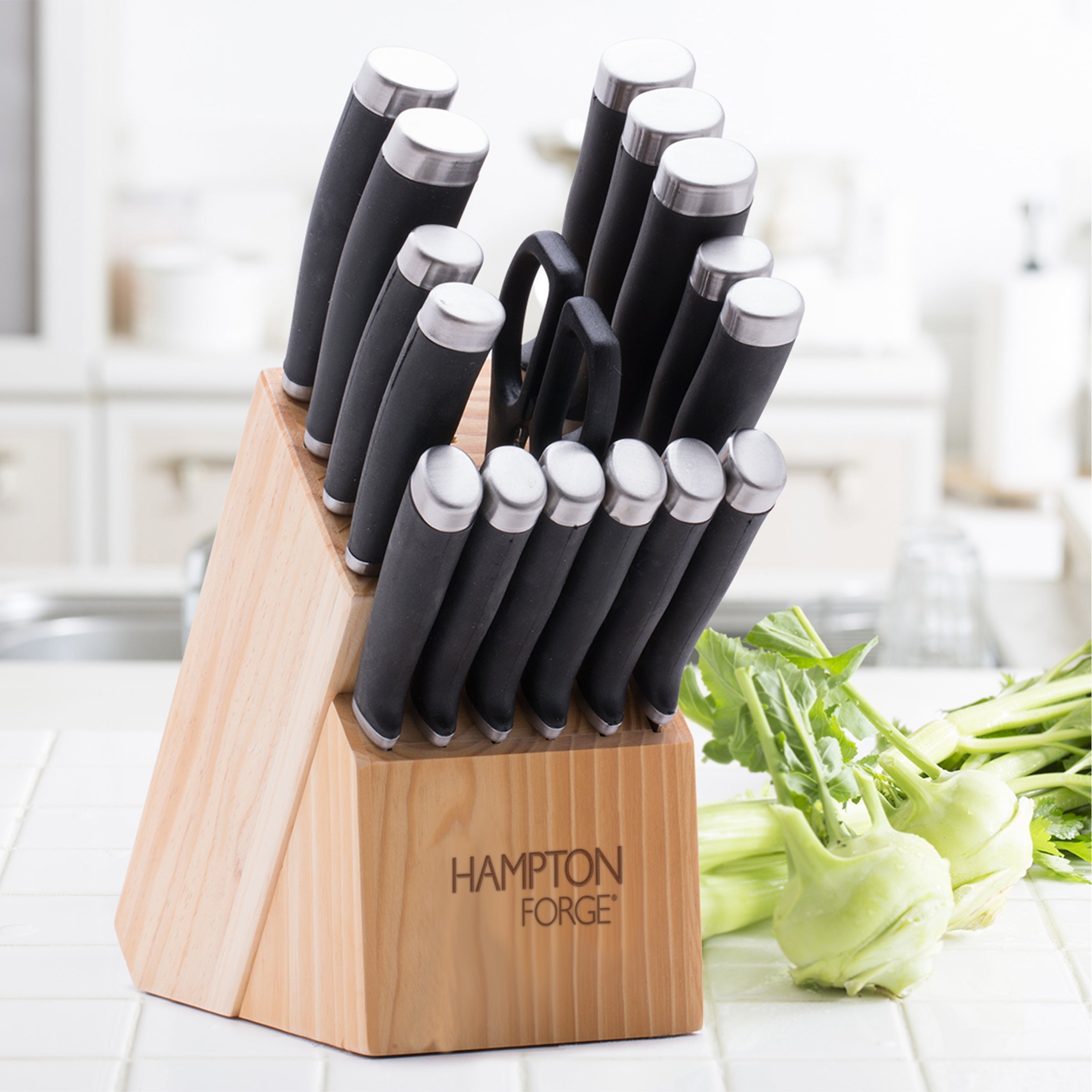 Epicure Black 17-Piece Cutlery Block Set - Image 3
