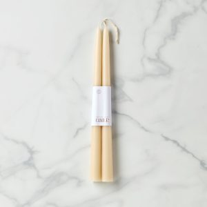 Dipped Parchment 12" Taper Candle, Set of 2